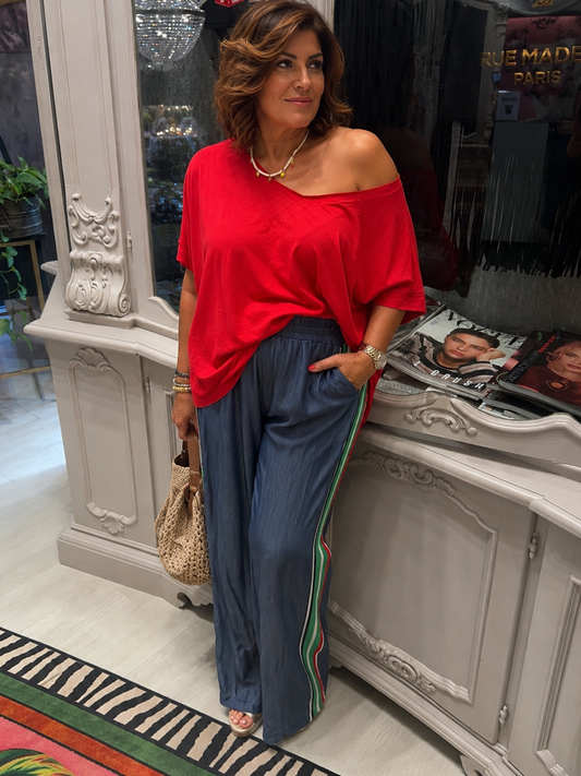 T-SHIRT ROSSA OVER SUSY STAR