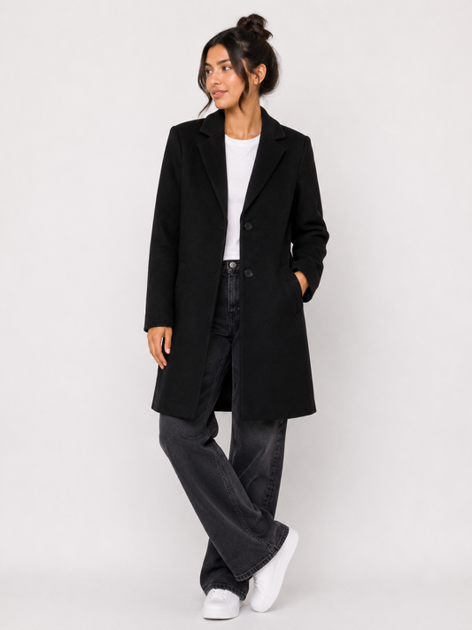 CAPPOTTO DI PANNO NERO VEROMODA