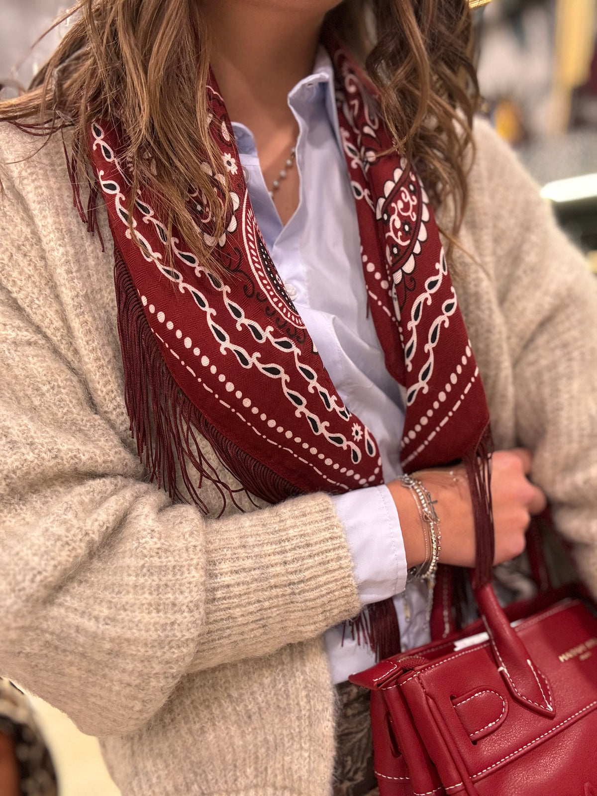 FOULARD IN FANTASIA CON FRANGE DONTWAIT