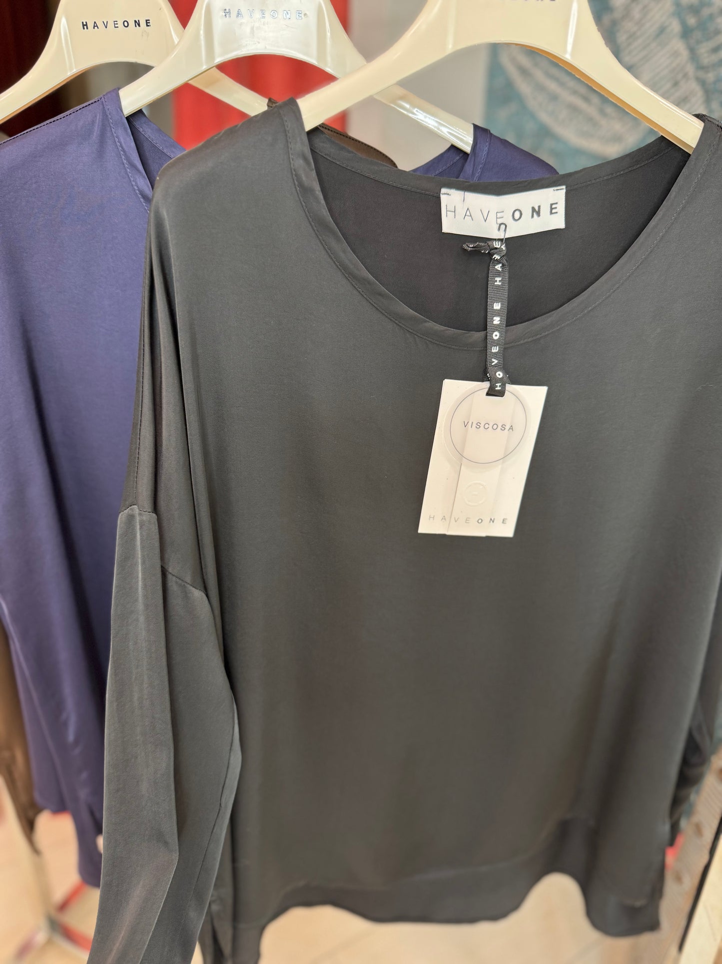 BLUSA OVER SCOLLO TONDO HAVEONE