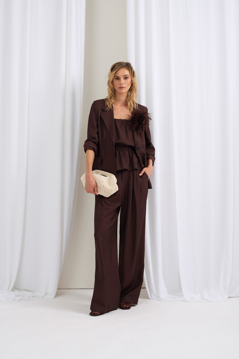 PANTALONI PALAZZO CON PINCES SOALLURE