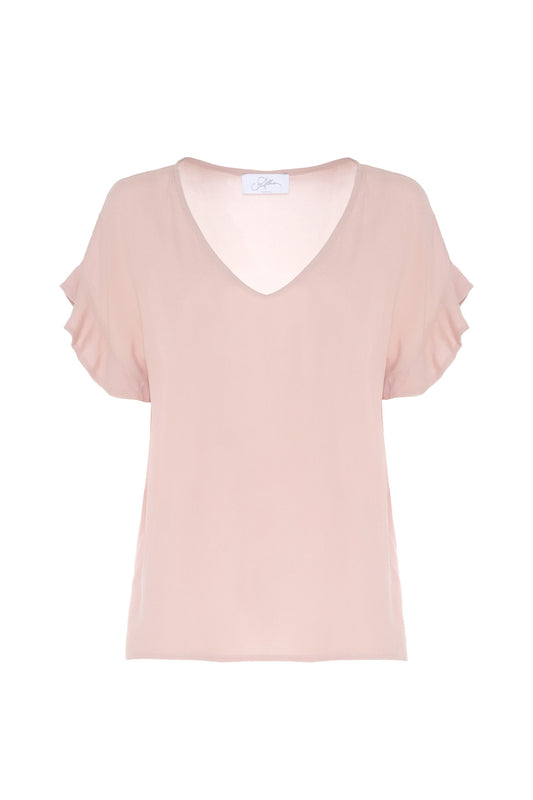 BLUSA SCOLLO AMPIO VISCOSA SOALLURE