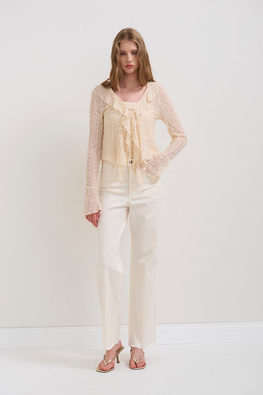 BLUSA CON VOLANT BURRO SOALLURE