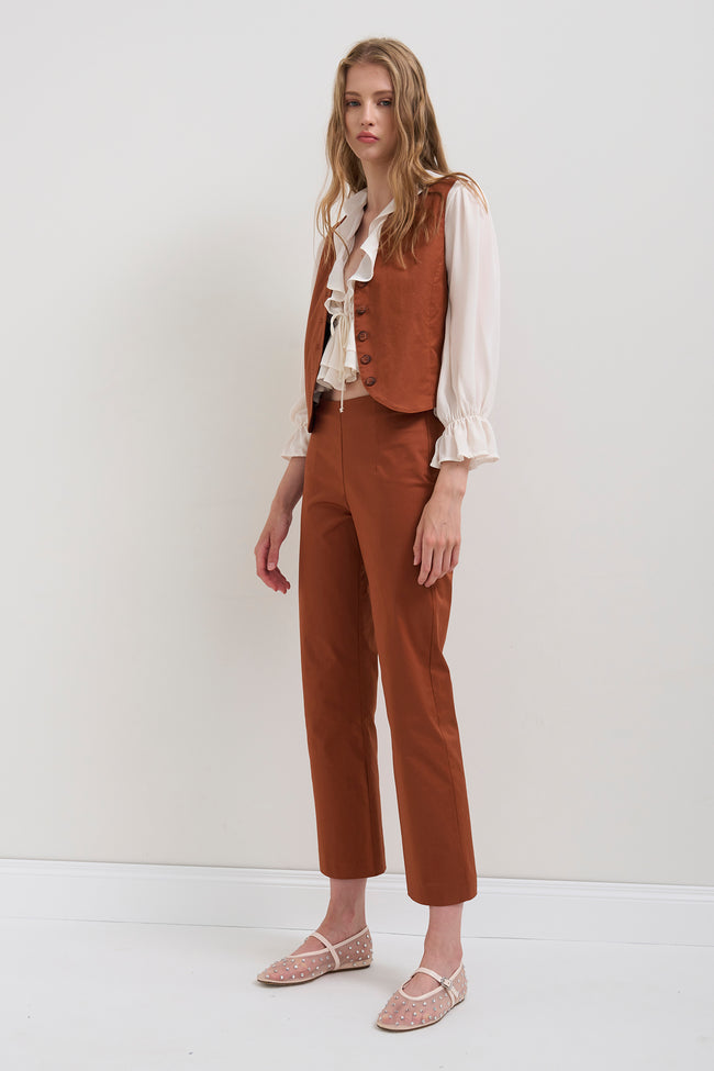 PANTALONI SIGARETTA IN COTONE SOALLURE