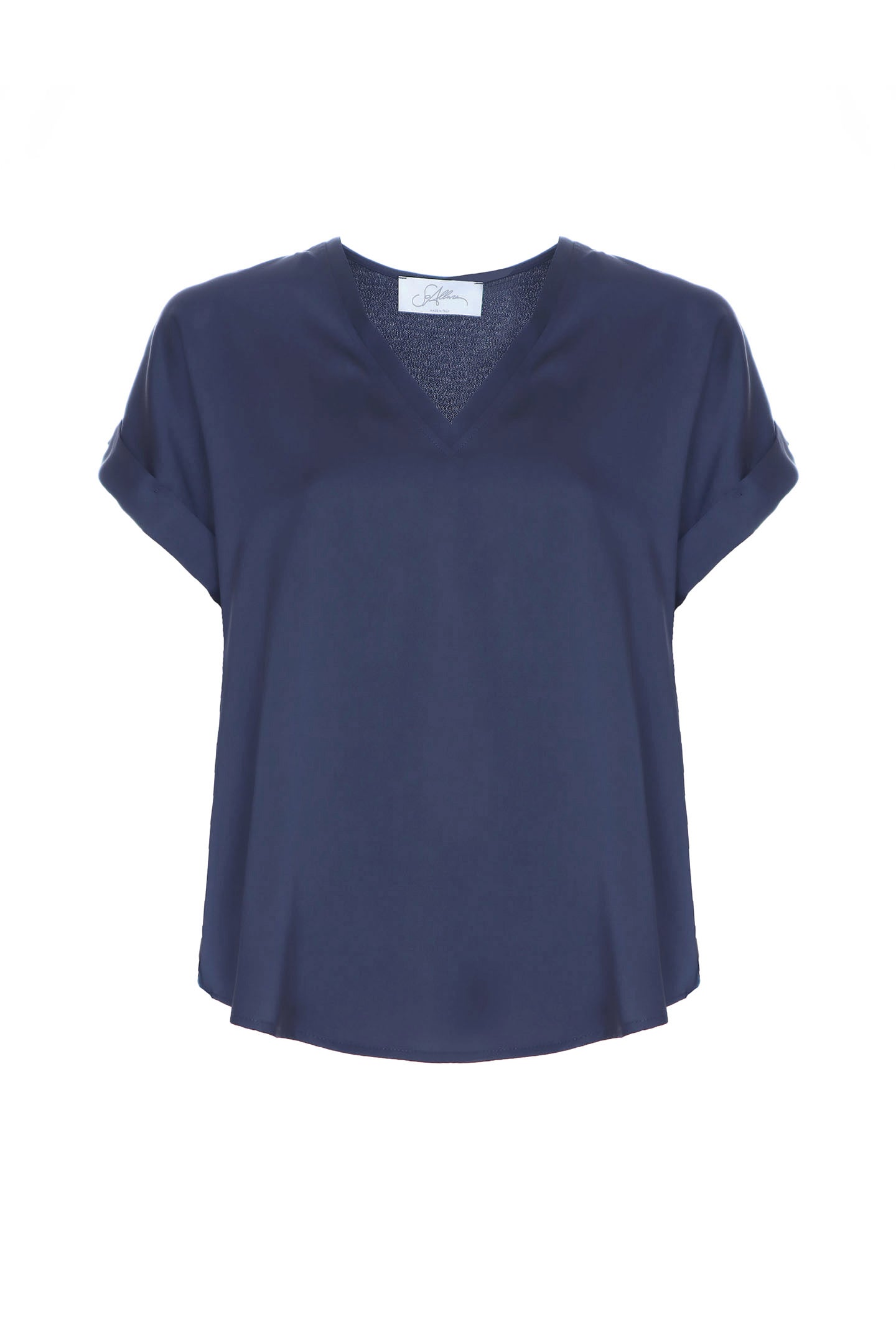 BLUSA IN RASO SCOLLO A V SOALLURE
