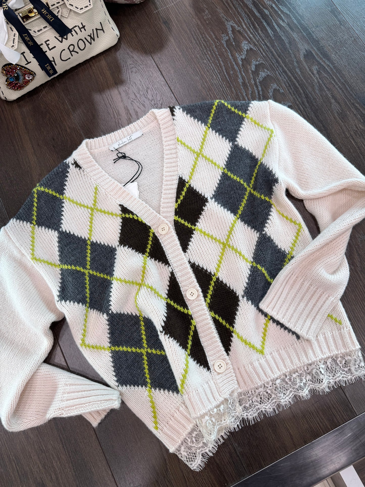 CARDIGAN CON PIZZO PHILIALOFT