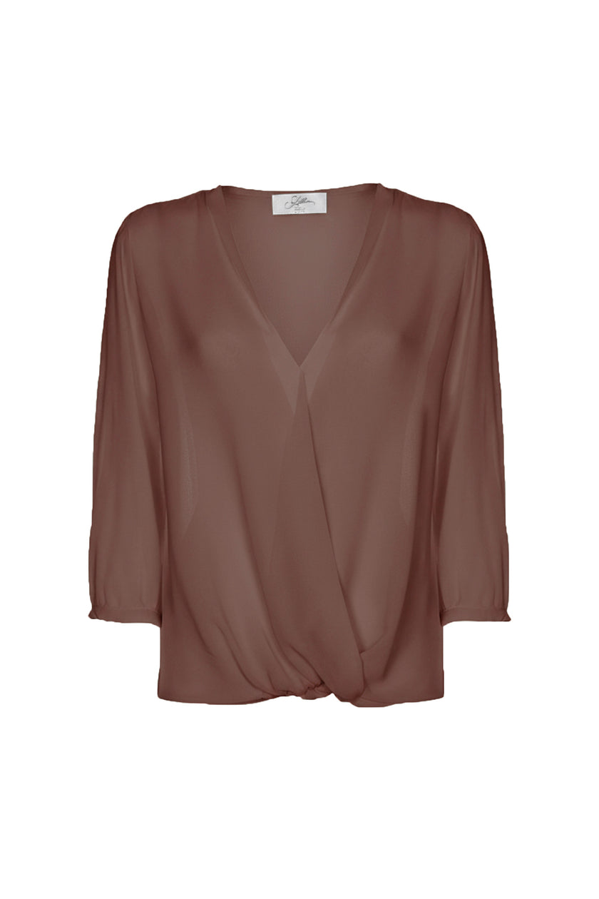 BLUSA A PORTAFOGLIO MORO SOALLURE