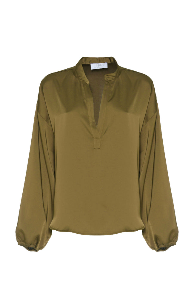 BLUSA IN RASO CON COLLO SERAFINO SOALLURE