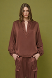 BLUSA IN RASO CON COLLO SERAFINO SOALLURE