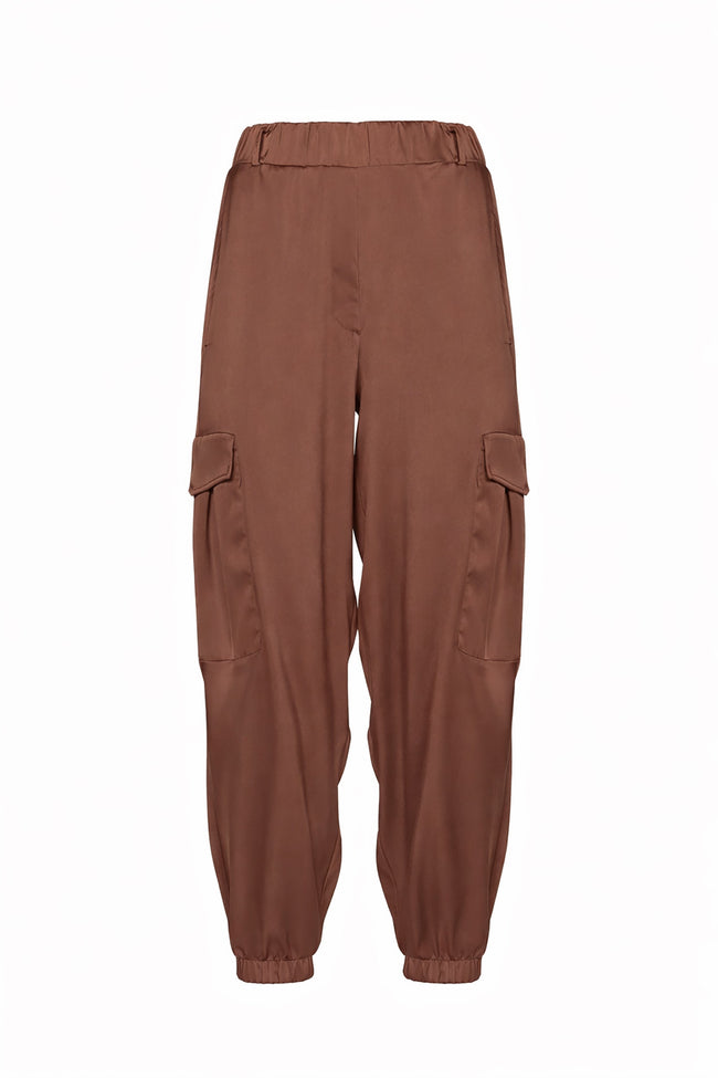 PANTALONI CARGO IN RASO SOALLURE