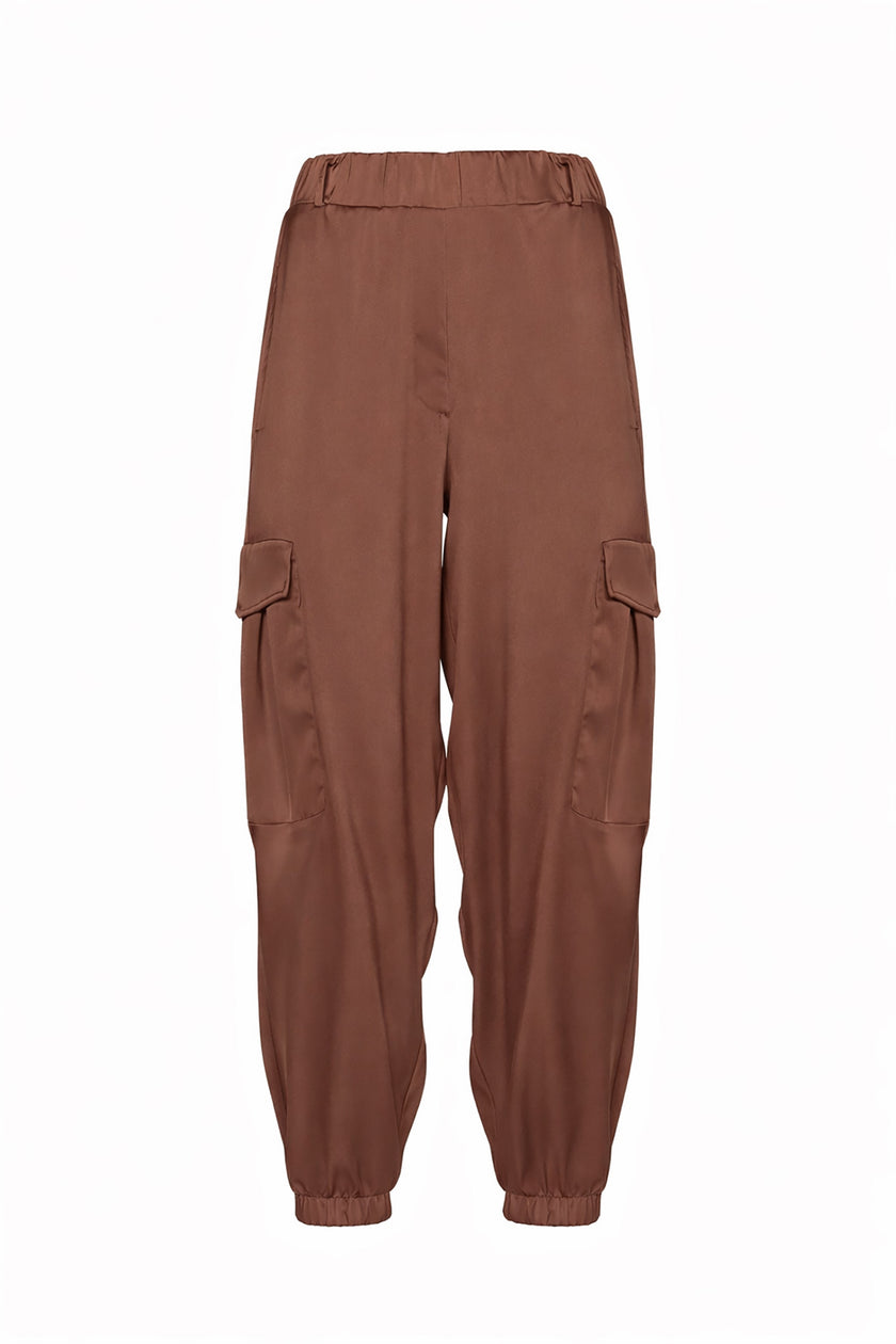 PANTALONI CARGO IN RASO SOALLURE