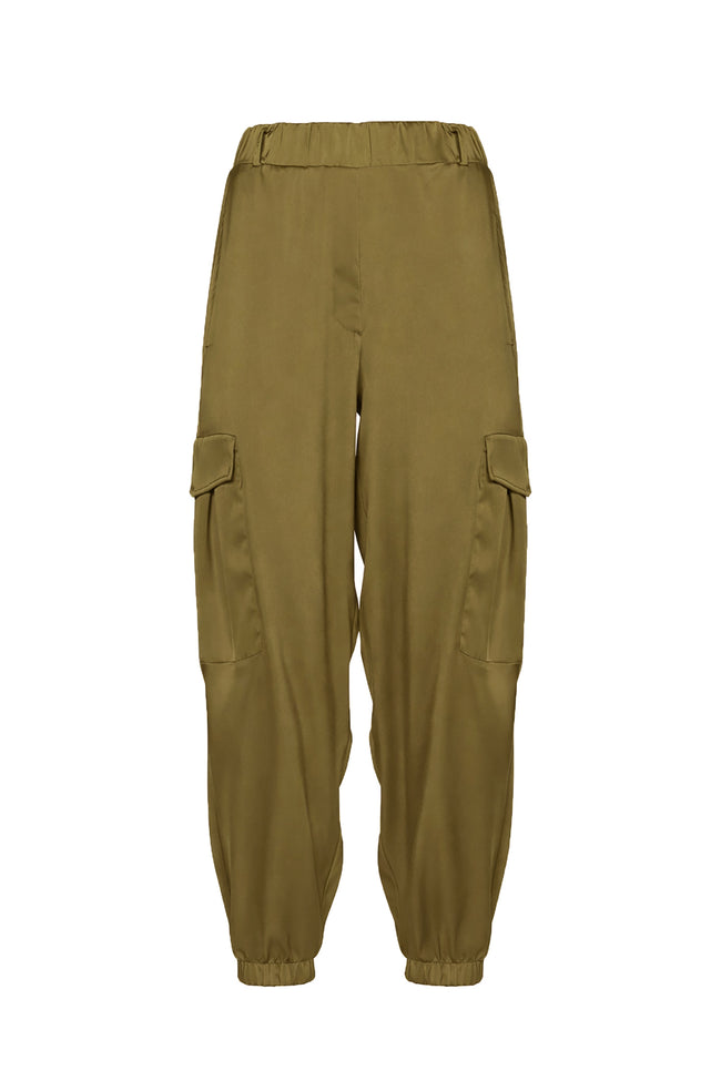 PANTALONI CARGO IN RASO SOALLURE