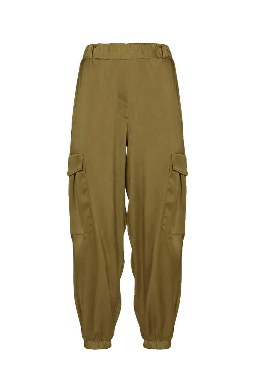 PANTALONI CARGO IN RASO SOALLURE