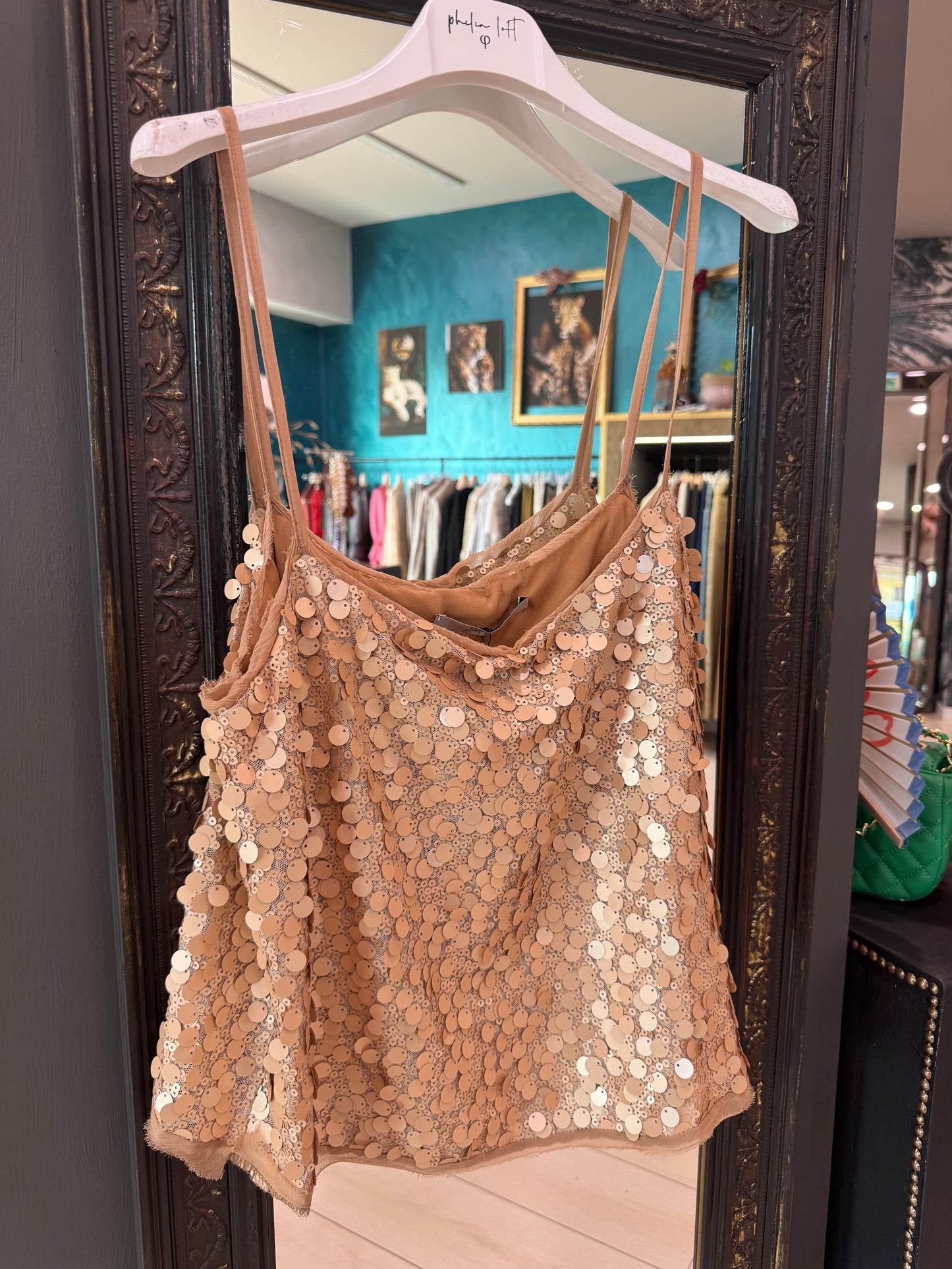 TOP PAILLETTES NUDE PHILIALOFT