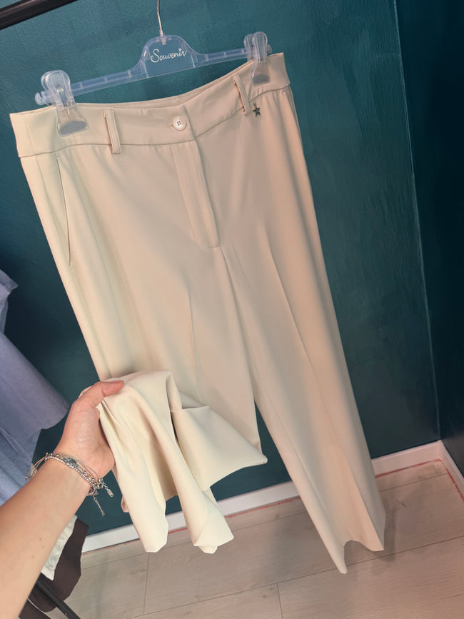 PANTALONE PANNA IN CADY ZAMPA SOUVENIR