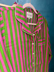 COMPLETO PIJAMA RIGATO VERDE E FUXIA