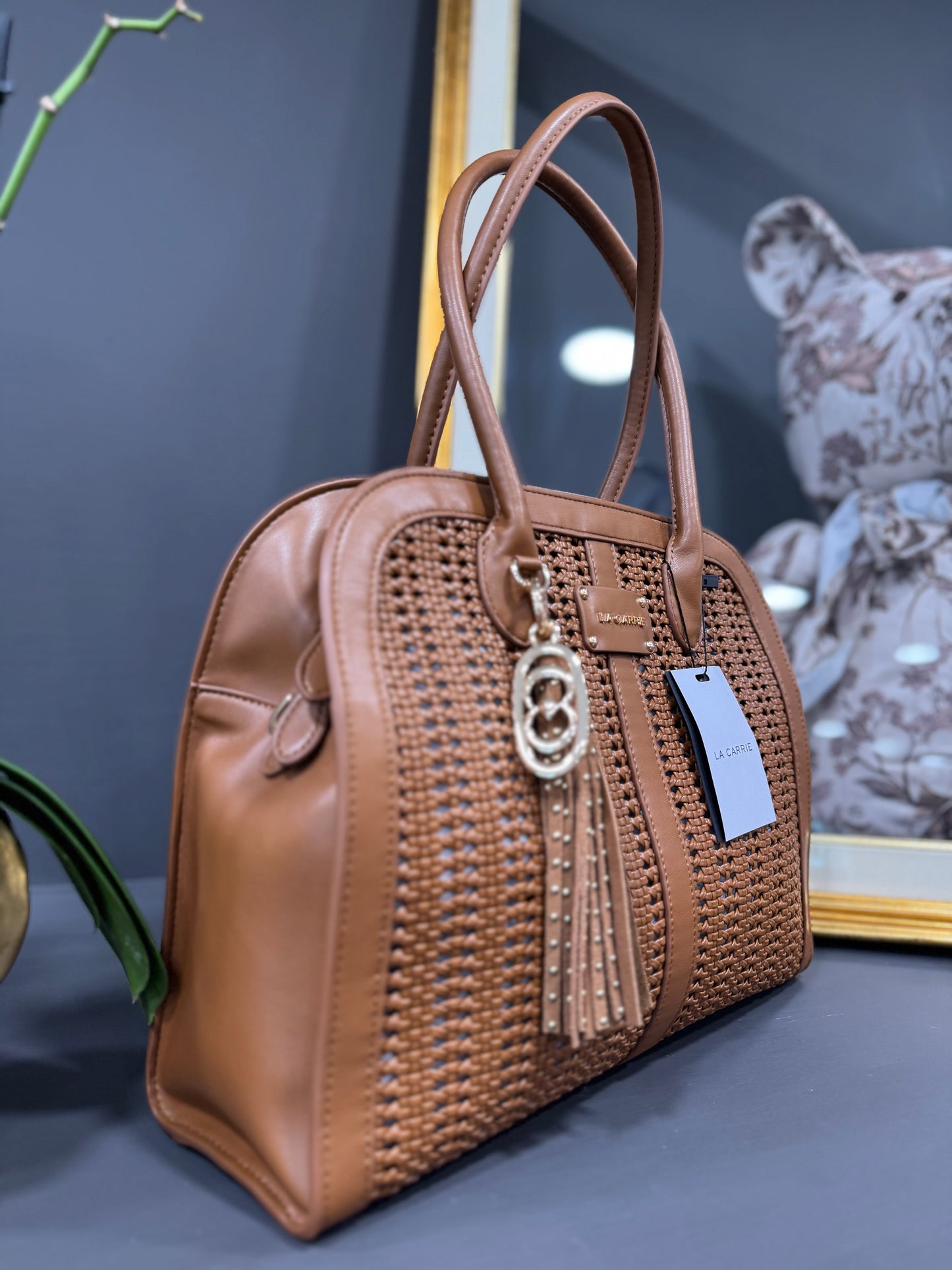 BORSA SHOPPING INTRECCIATA LACARRIE