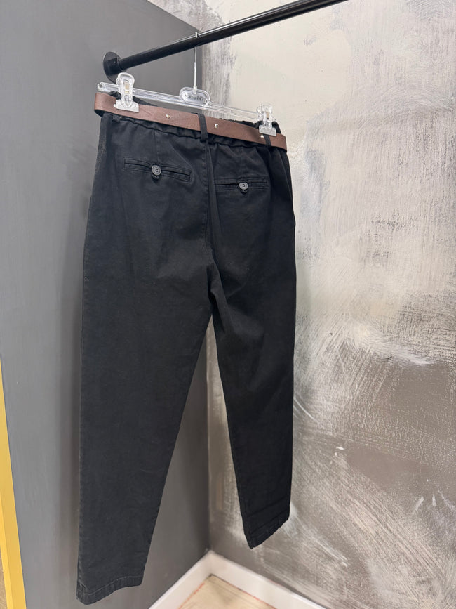 PANTALONE NERO CON ELASTICO MOTEL