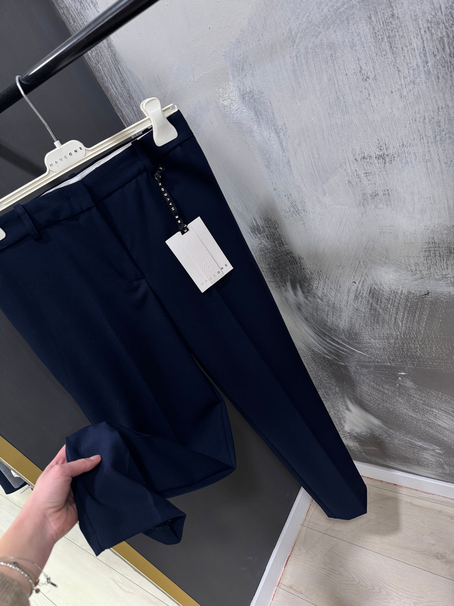PANTALONE A SIGARETTA BLU HAVEONE