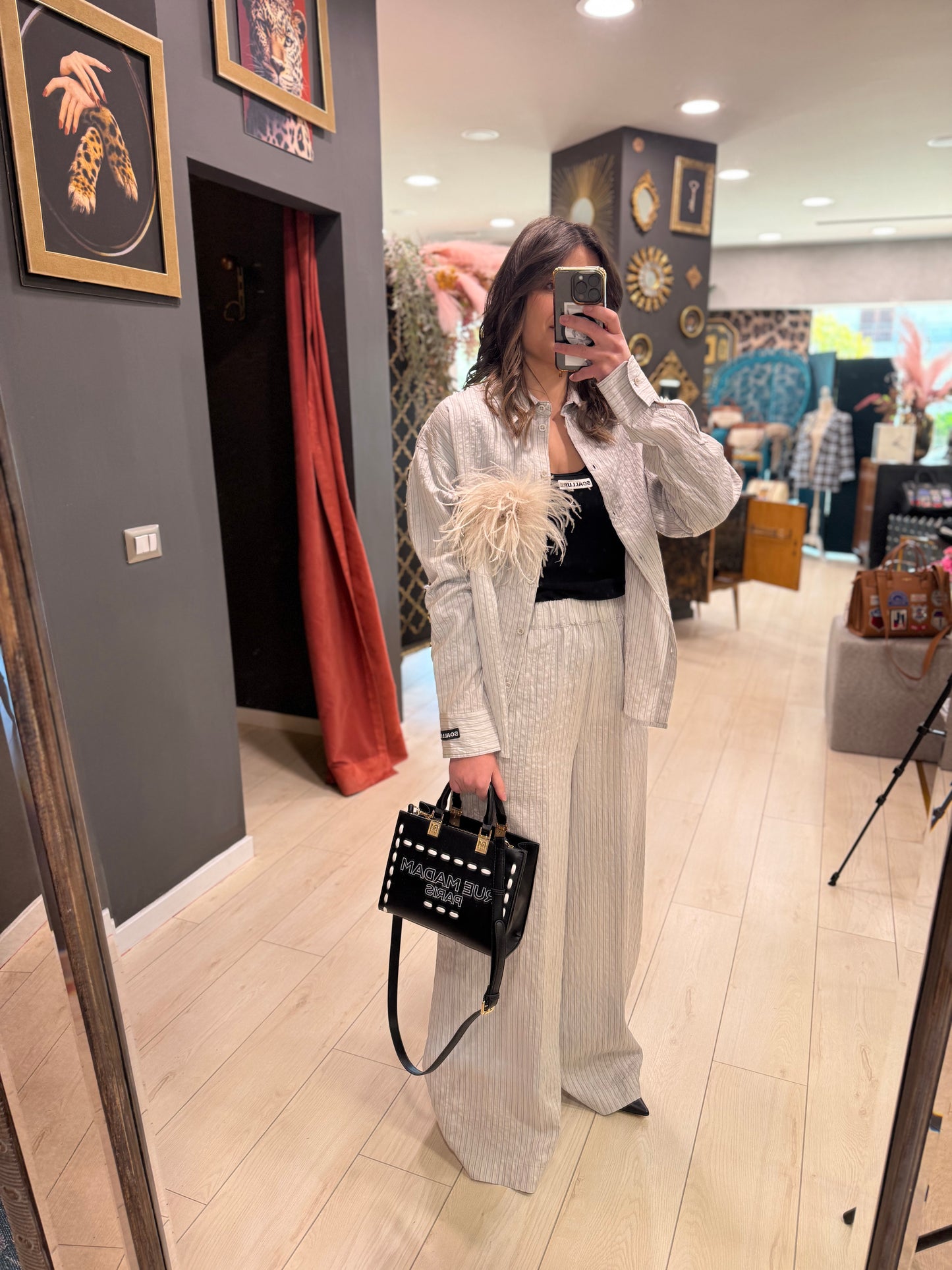 CAMICIA OVERSIZE A RIGHE SOALLURE