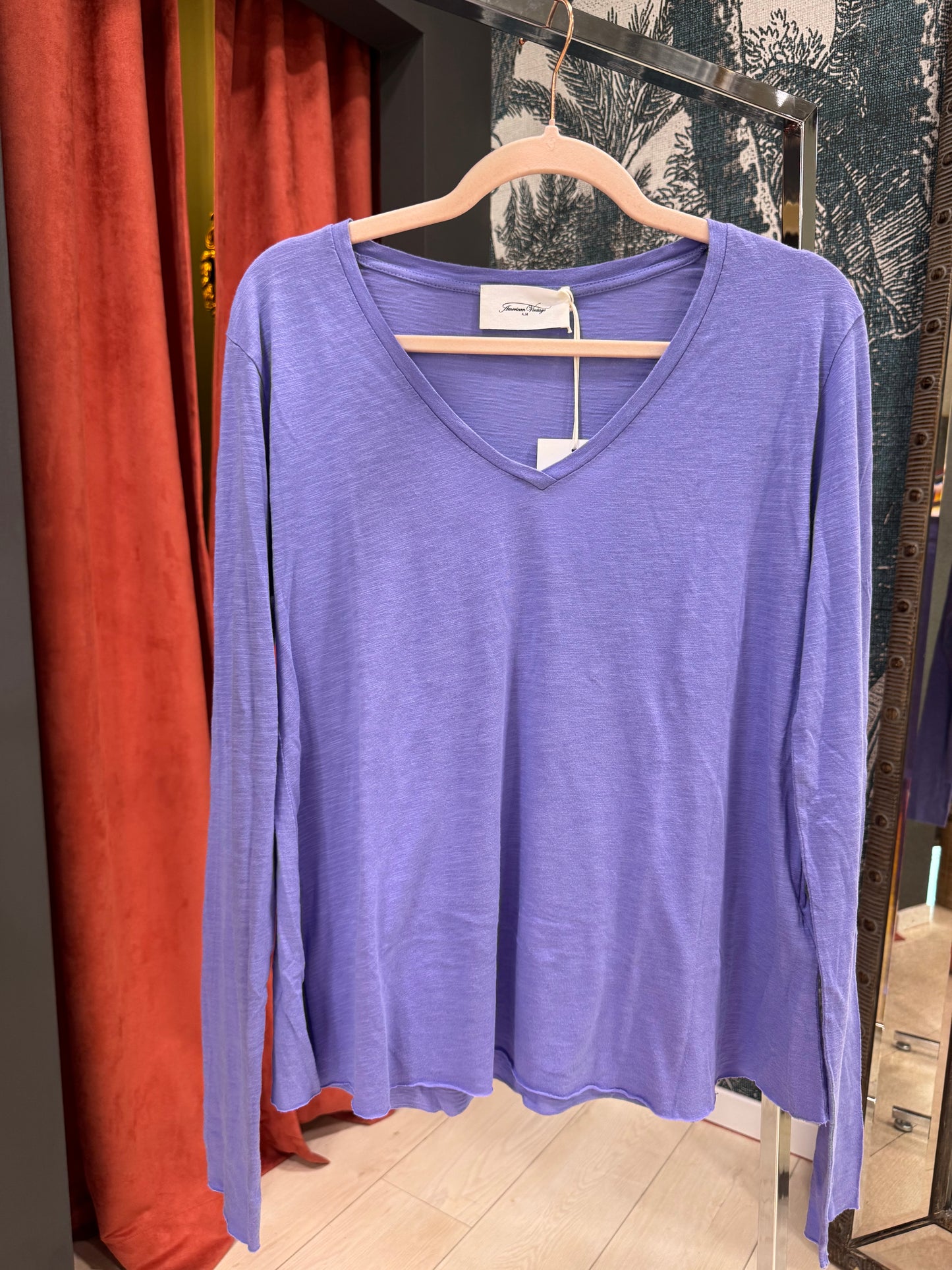 TSHIRT A V MANICA LUNGA JACKSONVILLE AMERICANVINTAGE