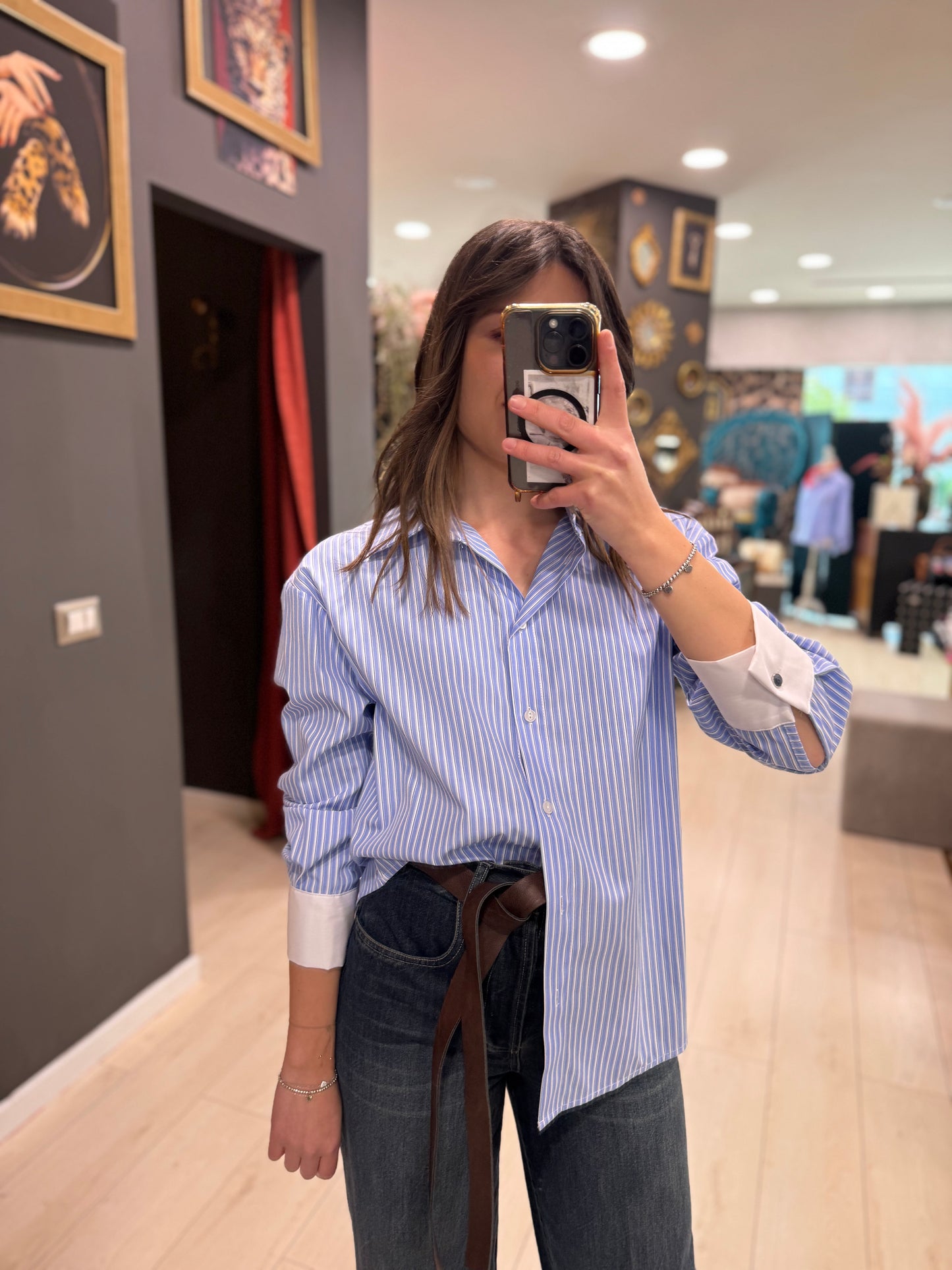 CAMICIA GESSATA POLSINO BIANCO TENSIONEIN
