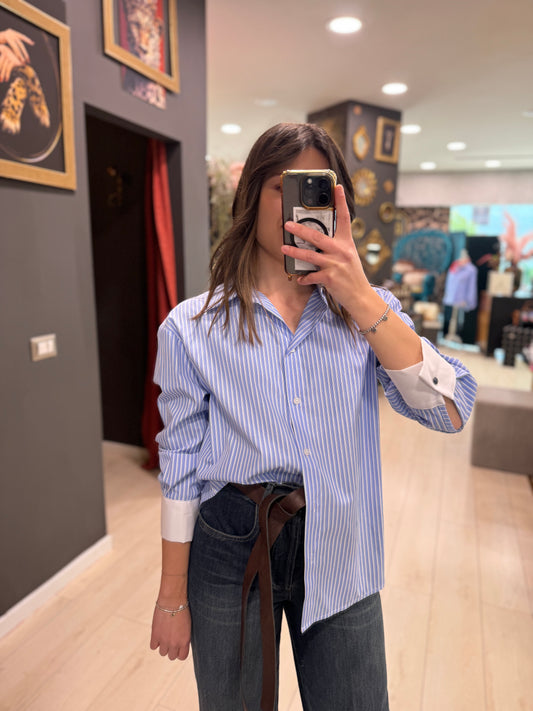 CAMICIA GESSATA POLSINO BIANCO TENSIONEIN