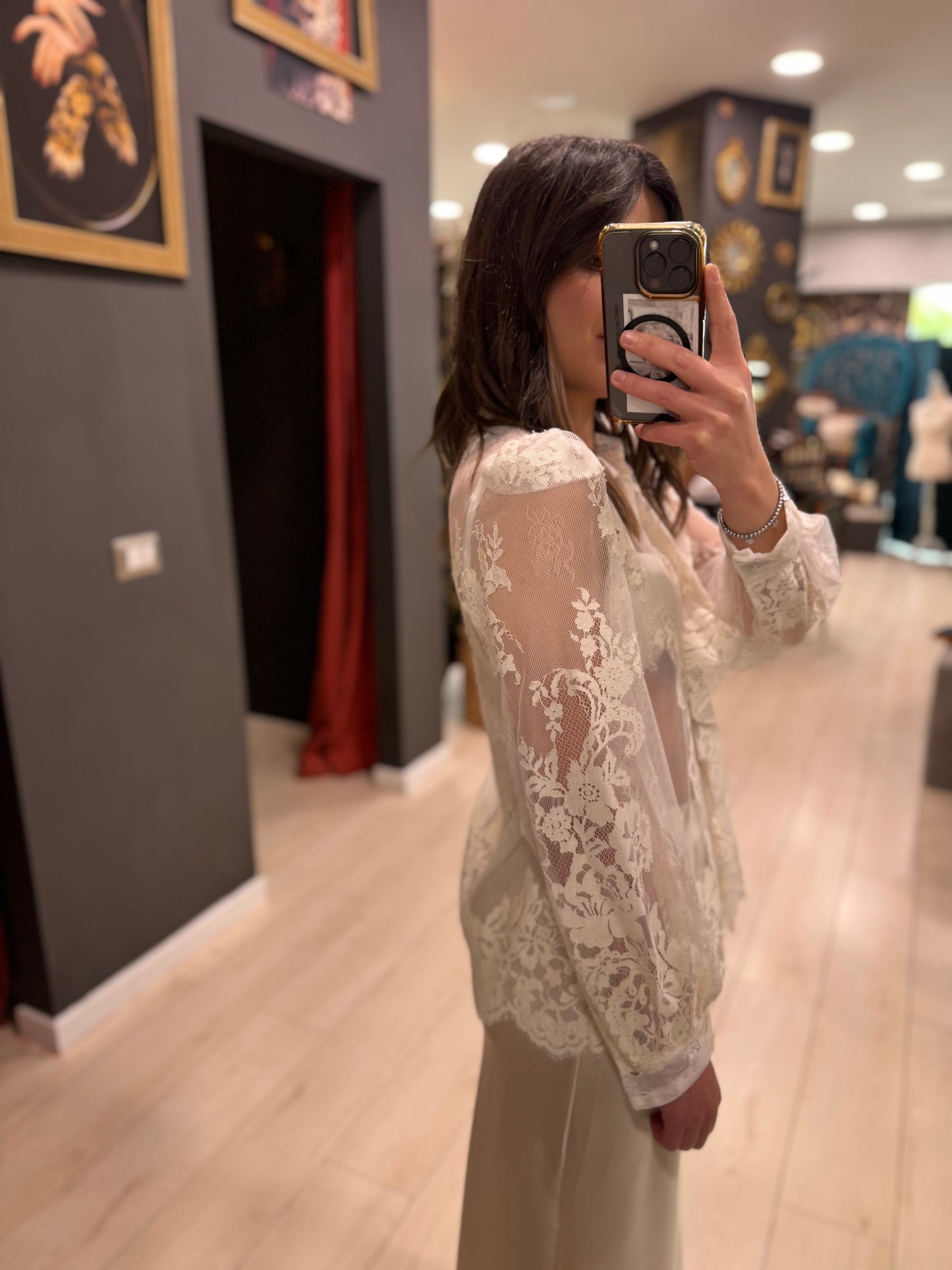 CAMICIA IN PIZZO ‘ROMANTICA’ TENSIONEIN
