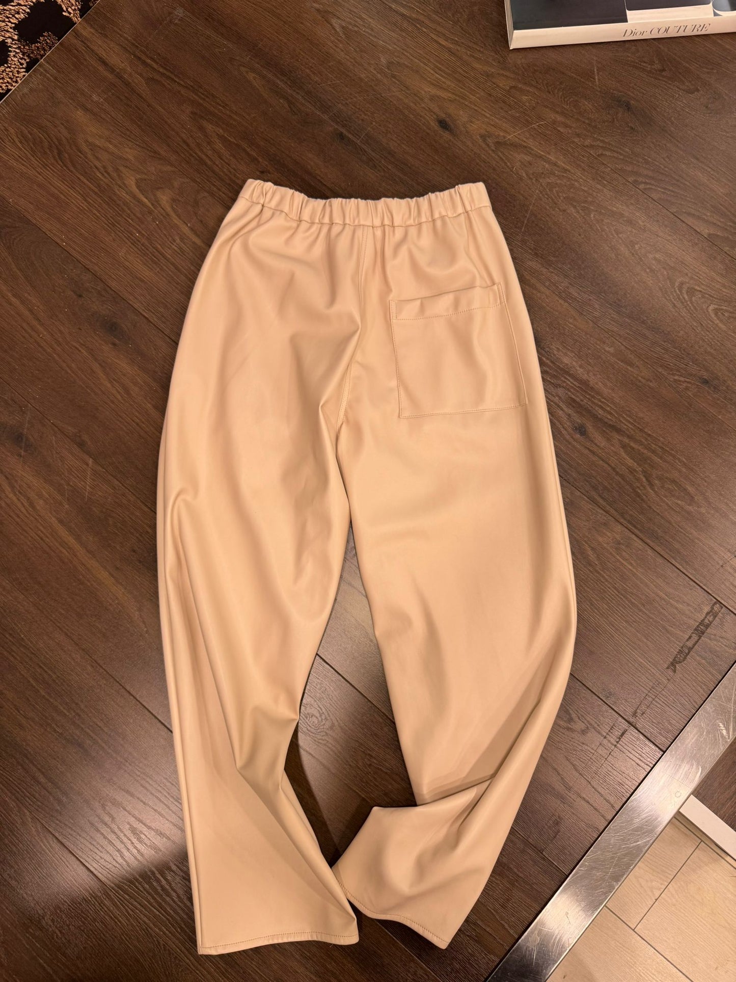 PANTALONE IN ECOPELLE PANNA SOUVENIR