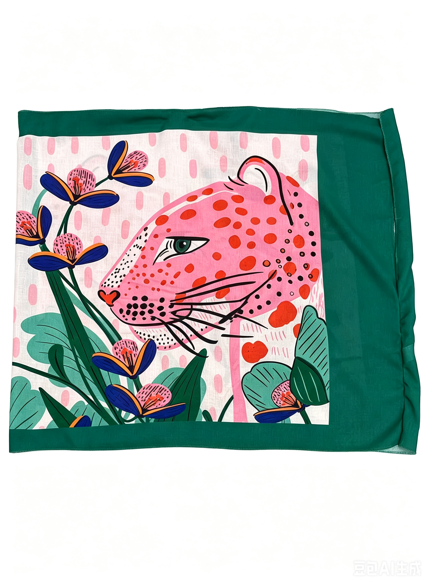 Gonna pareo con annodatura laterale stampa leopardata rosa｜Copricostume da spiaggia