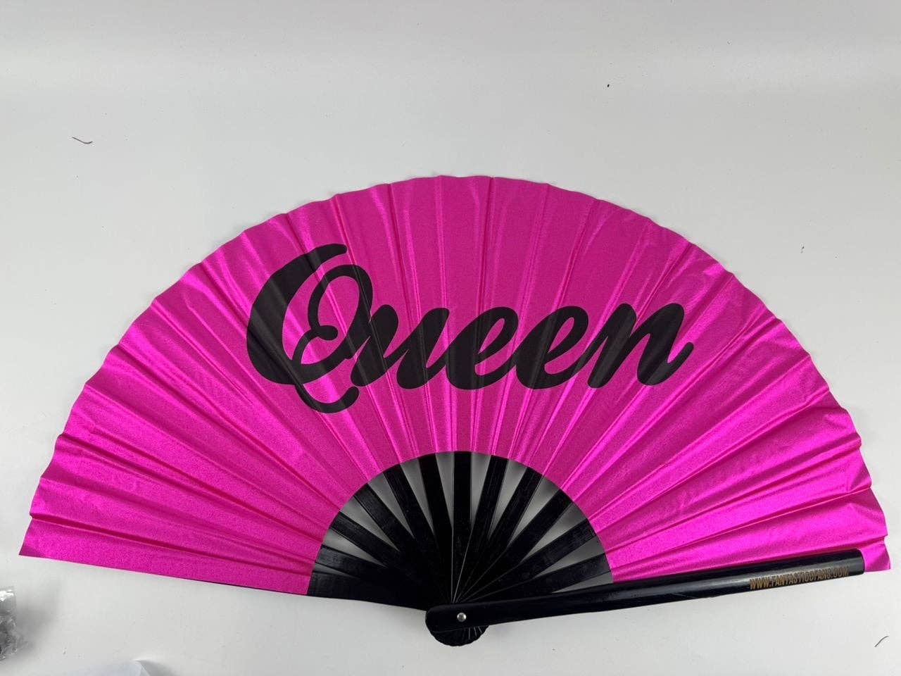 Ventaglio Queen Glitter Script 33 cm