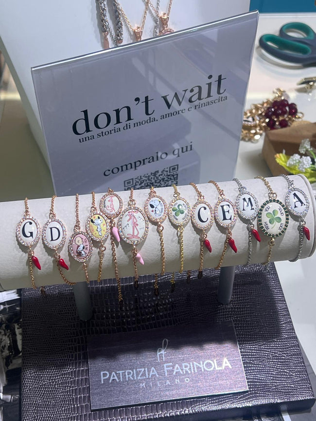 BRACCIALE MEDAGLIA ICONA GRANDE IN ARGENTO 925 PATRIZIA FARINOLA MILANO