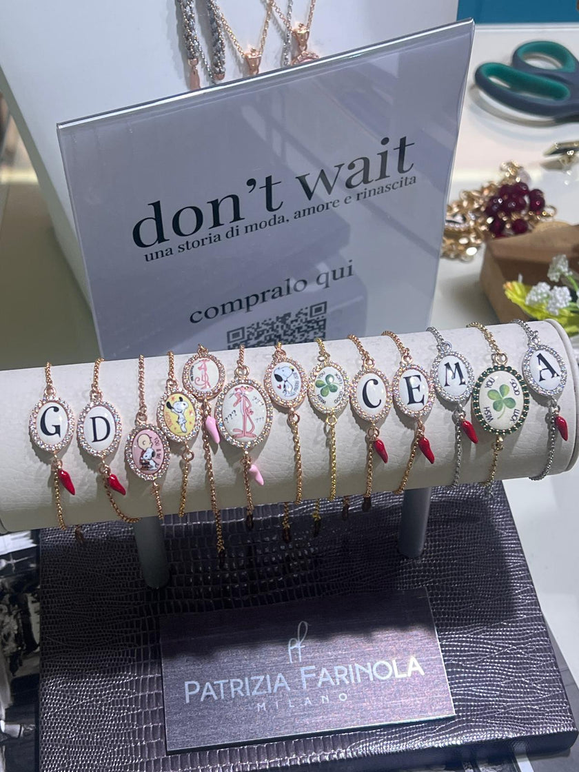 BRACCIALE MEDAGLIA ICONA IN ARGENTO 925 PATRIZIA FARINOLA MILANO