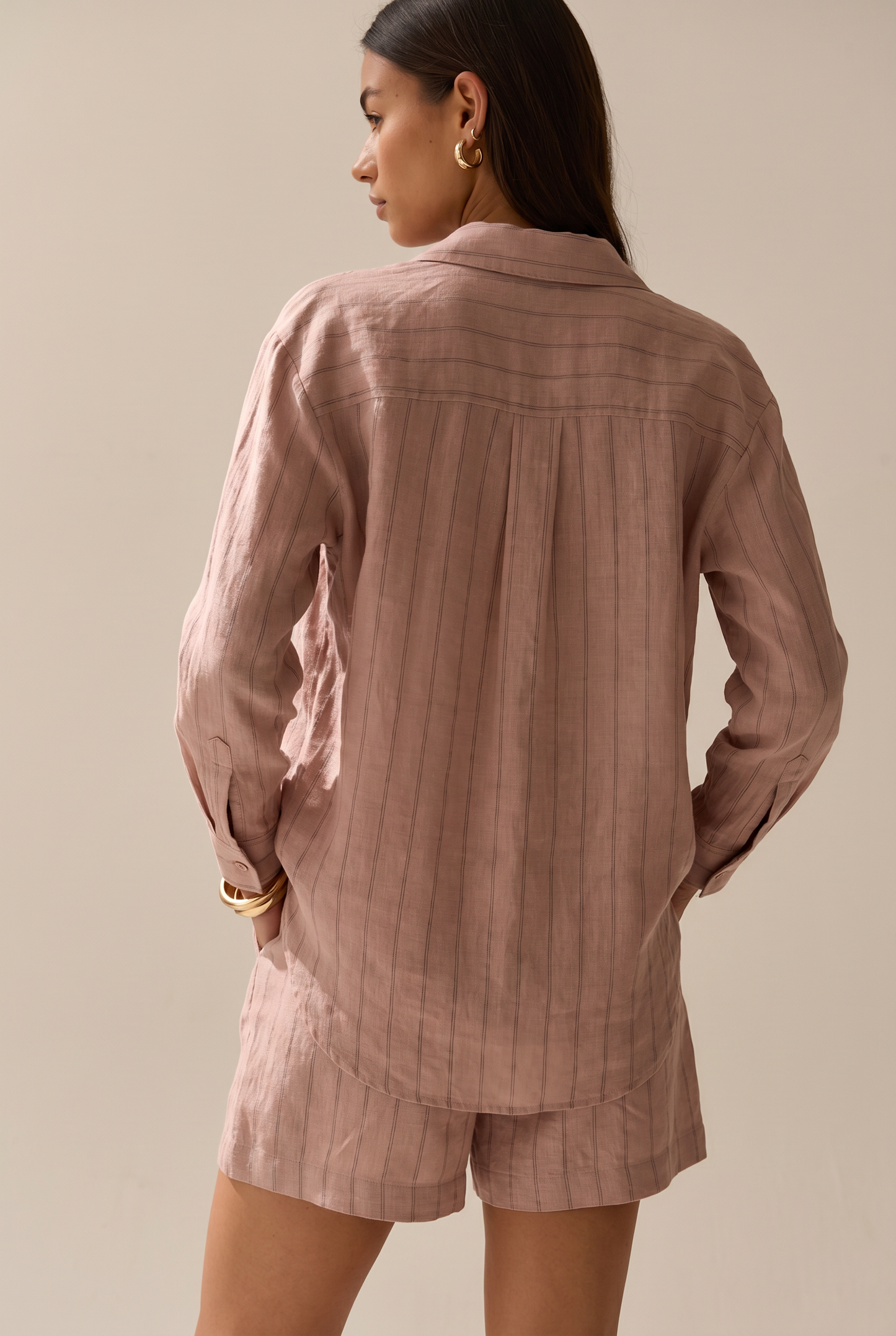 CAMICIA IN LINO RIGATA| 2 varianti DONTWAIT